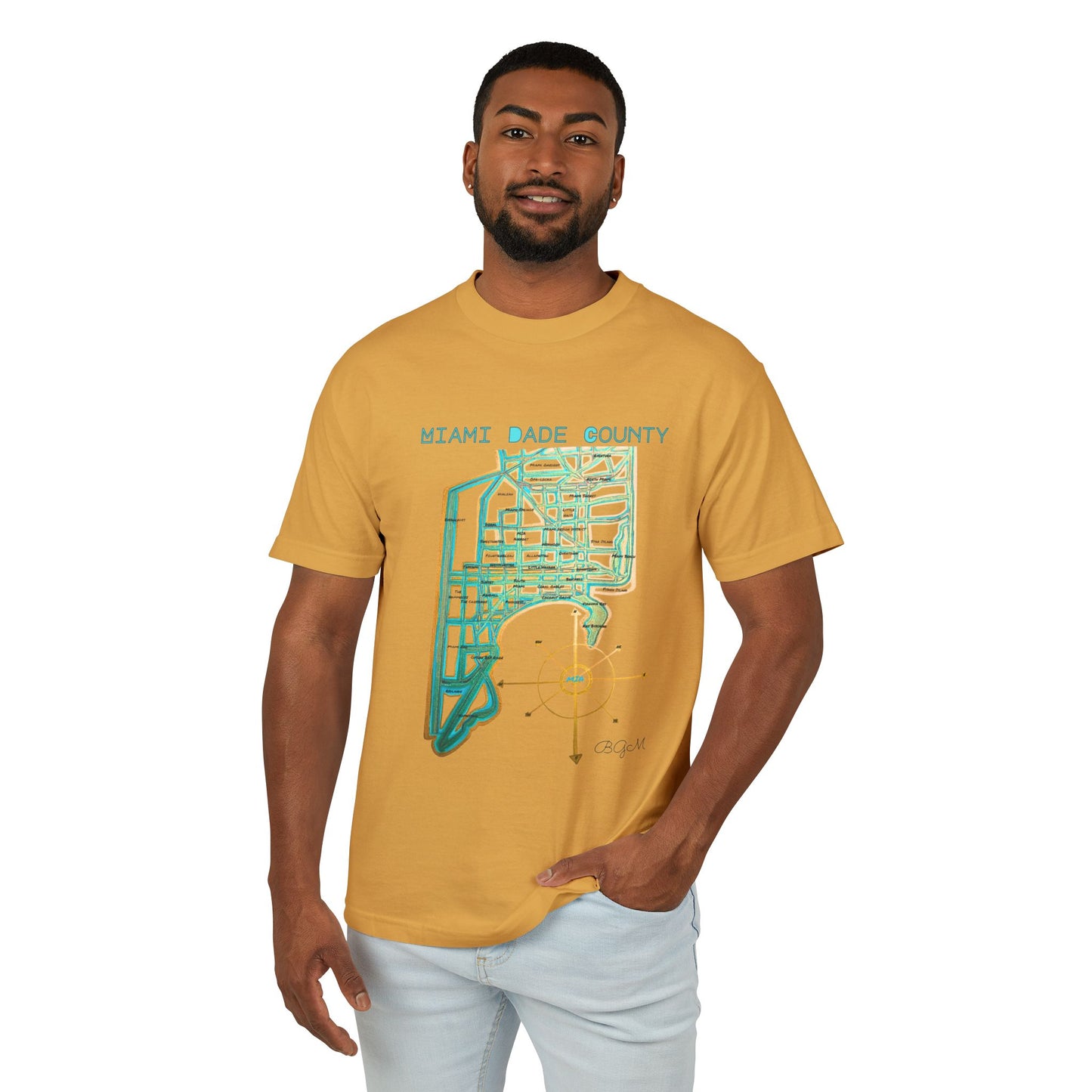 Beach Girl Miami's - Dade County  Map Tee