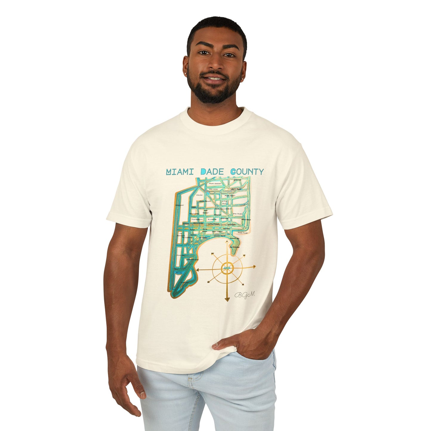 Beach Girl Miami's - Dade County  Map Tee